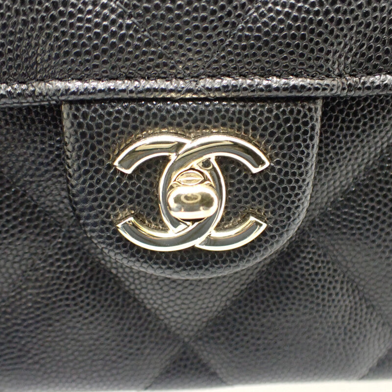 シャネル CHANEL トップハンドル チェーンバッグ AP4568 2WAYバッグ キャビアスキン ブラック ゴールド金具 レディース【中古】【Aランク】