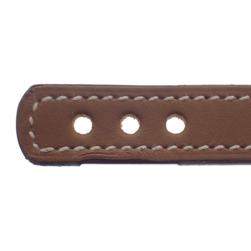 エルメス HERMES セリエ ルーピング ソルド品 ブレスレット レザー ブラウン ブラック シルバー金具 レディース メンズ【中古】【Aランク】