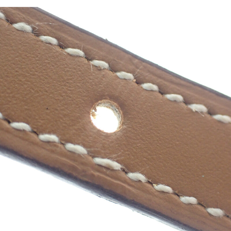 エルメス HERMES セリエ ルーピング ソルド品 ブレスレット レザー ブラウン ブラック シルバー金具 レディース メンズ【中古】【Aランク】