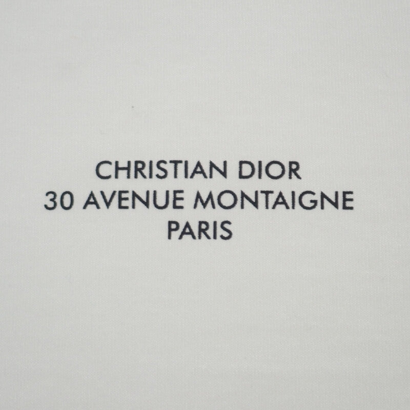 ディオール Dior Montaigne XXL 593J668D3018 半袖Ｔシャツ コットン ホワイト メンズ【中古】【Aランク】