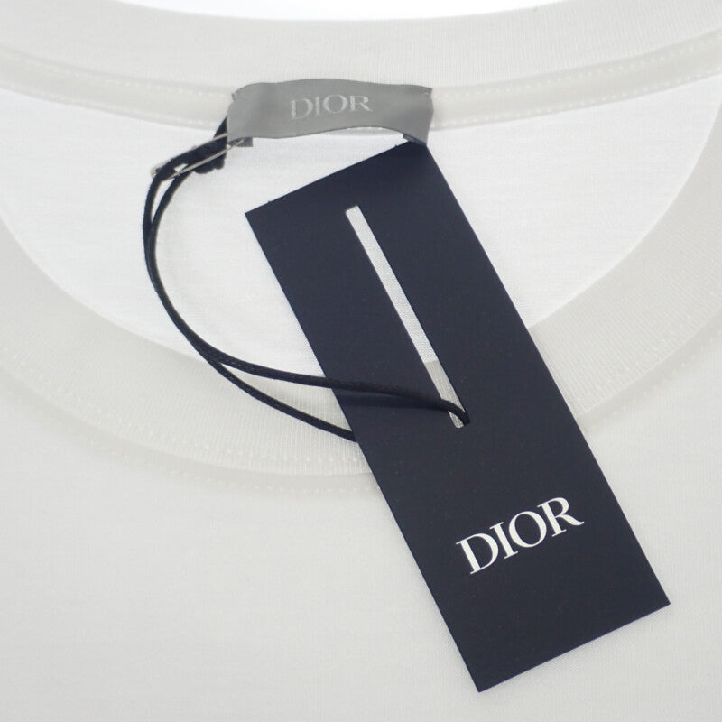 ディオール Dior Montaigne XXL 593J668D3018 半袖Ｔシャツ コットン ホワイト メンズ【中古】【Aランク】
