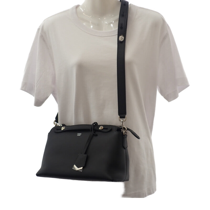 フェンディ FENDI バイザウェイミディアム 8BL146 2WAYバッグ ショルダーバッグ カーフスキン ブラック シルバー金具 レディース【中古】【Aランク】