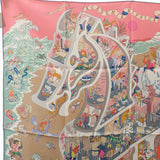 エルメス HERMES カレ90 Academia Hippica H004281S 06 スカーフ シルク ローズボンボン グリブルーテ マルチカラー レディース【中古】【Sランク】