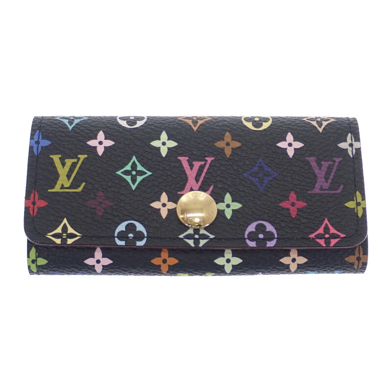 ルイヴィトン LOUIS VUITTON マルチカラーミュルティクレ4 M93732 キーケース モノグラム ブラック グルナード ゴールド金具 レディース【中古】【Aランク】