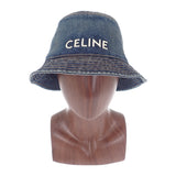セリーヌ CELINE トレイルウォッシュデニム バケット S ハット コットン ブルー メンズ【中古】【Aランク】