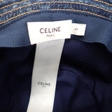 セリーヌ CELINE トレイルウォッシュデニム バケット S ハット コットン ブルー メンズ【中古】【Aランク】