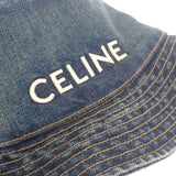 セリーヌ CELINE トレイルウォッシュデニム バケット S ハット コットン ブルー メンズ【中古】【Aランク】