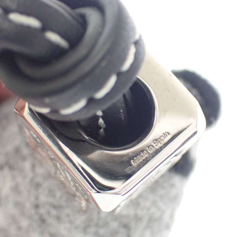 ロエベ LOEWE ベビーペンギン C621232X23 バッグチャーム カーフ フェルト グレー シルバー金具 レディース【中古】【Aランク】