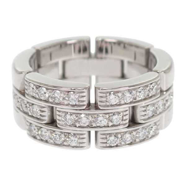 カルティエ CARTIER マイヨン パンテール 3連 10号 N4127250 リング K18ホワイトゴールド ダイヤモンド レディース メンズ【中古】【Aランク】