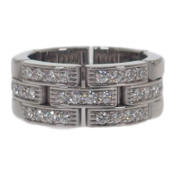 カルティエ CARTIER マイヨンパンテール 3連 10号 N4127250 リング K18ホワイトゴールド ダイヤモンド レディース メンズ【中古】【Aランク】