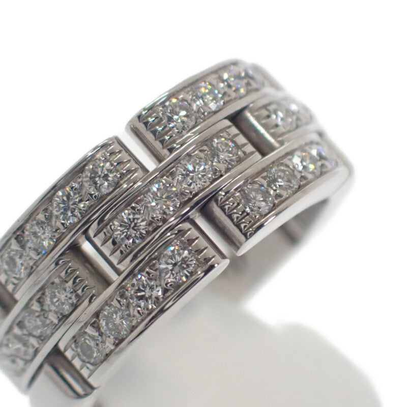カルティエ CARTIER マイヨンパンテール 3連 10号 N4127250 リング K18ホワイトゴールド ダイヤモンド レディース メンズ【中古】【Aランク】