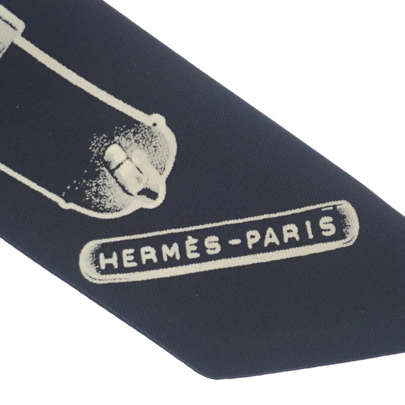 エルメス HERMES ツイリー トレゾール ドゥ メドール スカーフ シルク ブラック レディース【中古】【Aランク】