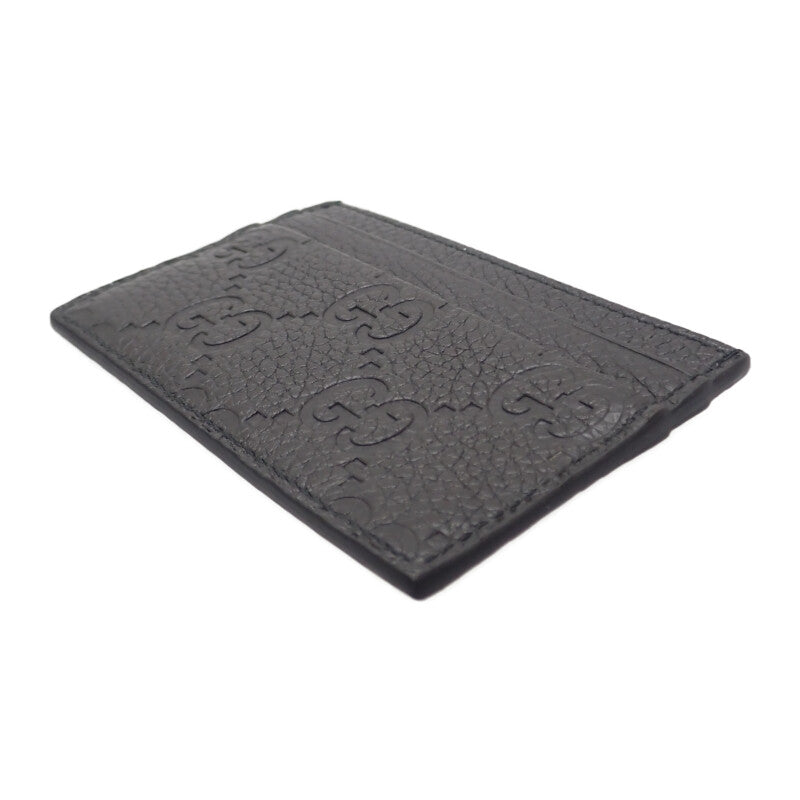 グッチ GUCCI インプリント ‎835151AAE511000 カードケース グレインレザー ブラック メンズ レディース【中古】【Aランク】