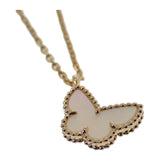 ヴァンクリーフ＆アーペル Van Cleef & Arpels スウィート パピヨン VCARF69300 ネックレス K18イエローゴールド マザーオブパール レディース【中古】【ABランク】