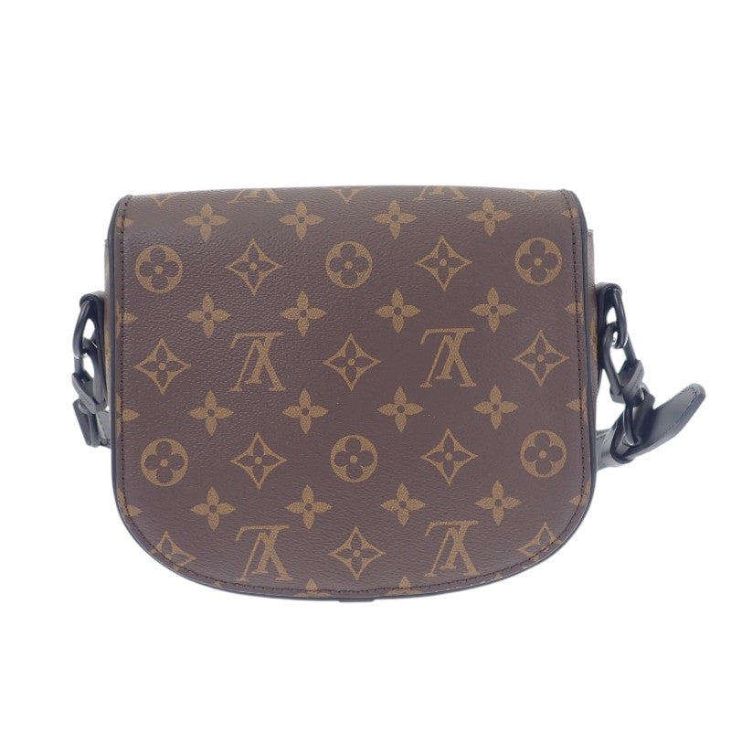 ルイヴィトン LOUIS VUITTON モンスリ メッセンジャーPM M47060 ショルダーバッグ モノグラム マカサー キャンバス ブラウン レディース メンズ【中古】【Aランク】