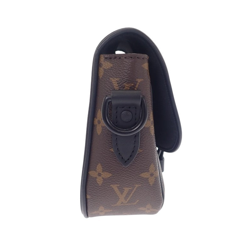 ルイヴィトン LOUIS VUITTON モンスリ メッセンジャーPM M47060 ショルダーバッグ モノグラム マカサー キャンバス ブラウン レディース メンズ【中古】【Aランク】
