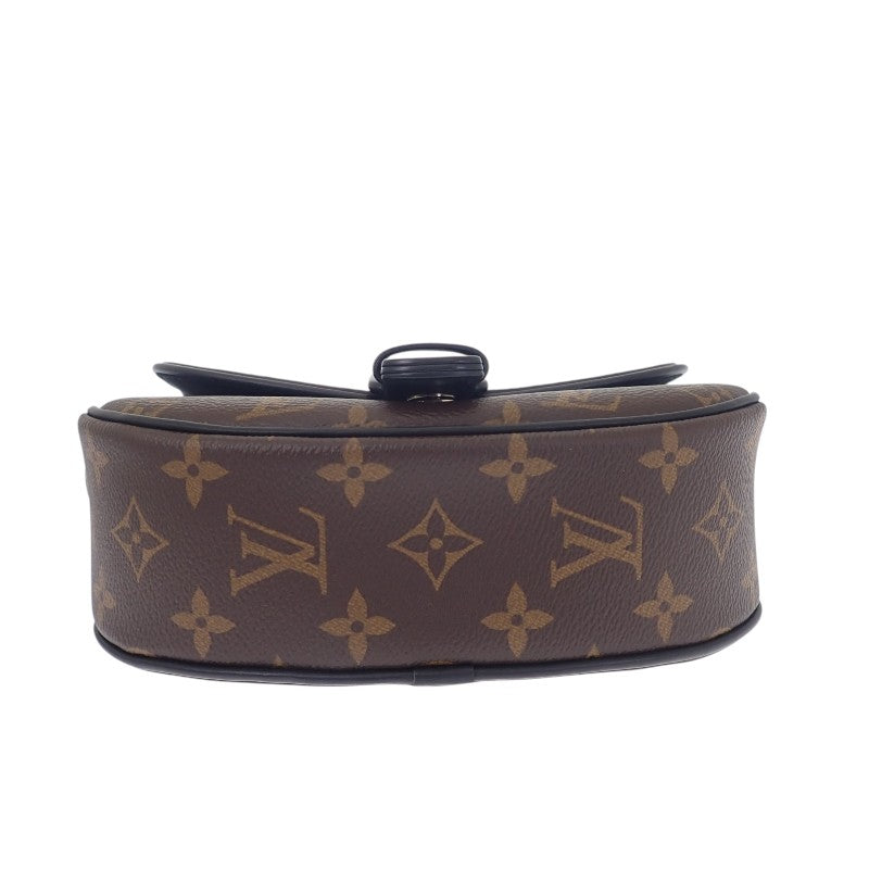 ルイヴィトン LOUIS VUITTON モンスリ メッセンジャーPM M47060 ショルダーバッグ モノグラム マカサー キャンバス ブラウン レディース メンズ【中古】【Aランク】