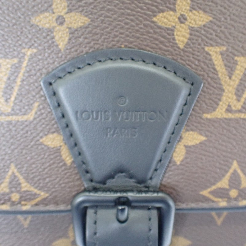ルイヴィトン LOUIS VUITTON モンスリ メッセンジャーPM M47060 ショルダーバッグ モノグラム マカサー キャンバス ブラウン レディース メンズ【中古】【Aランク】