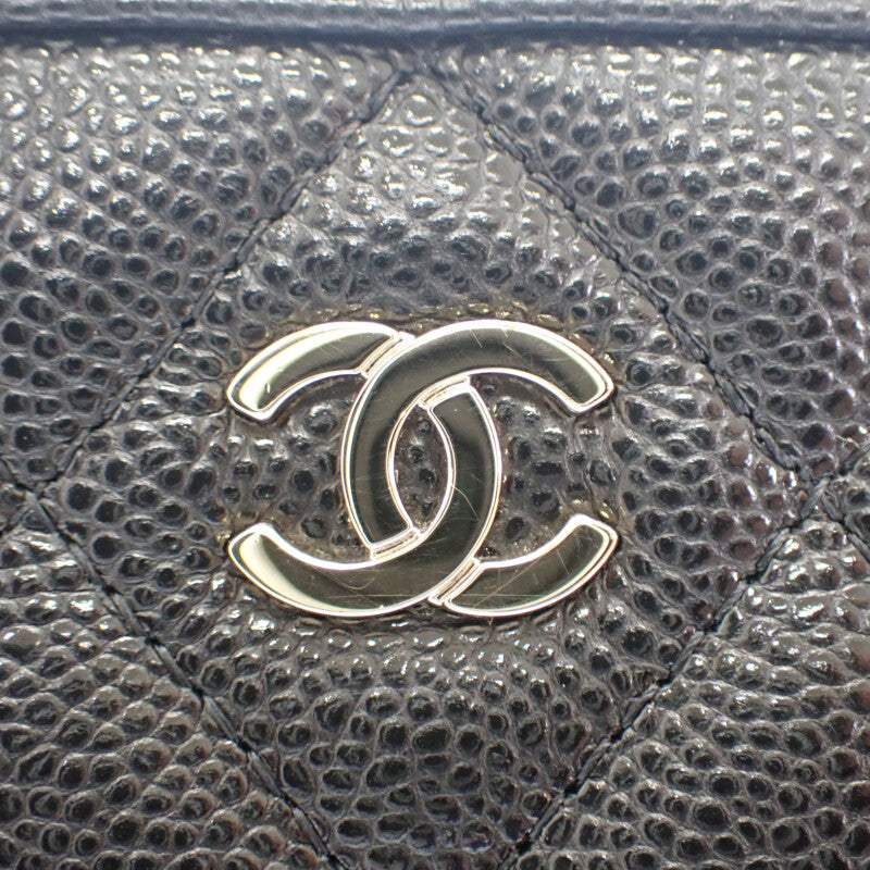 シャネル CHANEL マトラッセ ミニボストン 2025SS AP4474 B10583 2WAYバッグ ショルダーバッグ キャビアスキン ブラック ゴールド金具 レディース【中古】【Aランク】