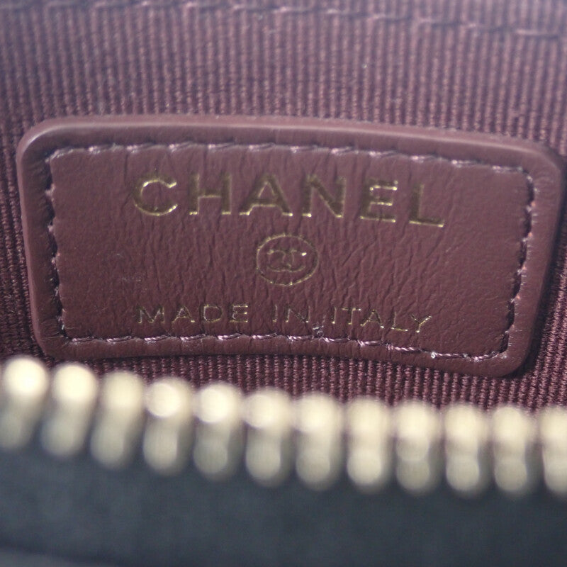 Chanel Classic Zip Coin Purse AP2061 Coin Case Caviar Skin Black Gold Hardware Women's [Used] [A Rank]