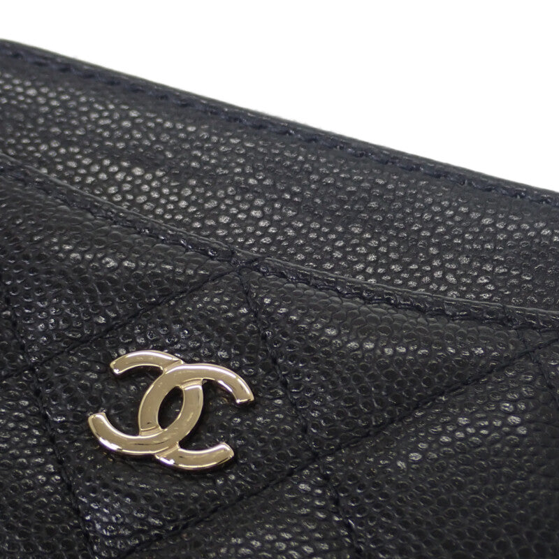 Chanel Classic Zip Coin Purse AP2061 Coin Case Caviar Skin Black Gold Hardware Women's [Used] [A Rank]
