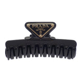 プラダ PRADA メタルクロウクリップ 1IF103_K9D_F0002 ヘアアクセサリー アルミニウム ブラック ゴールド金具 レディース【中古】【Aランク】