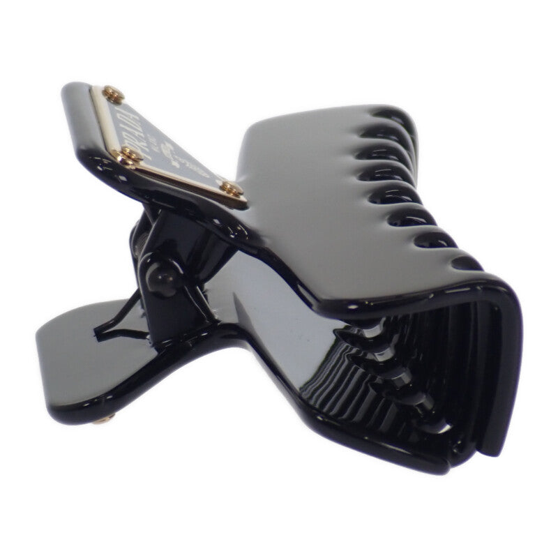 プラダ PRADA メタルクロウクリップ 1IF103_K9D_F0002 ヘアアクセサリー アルミニウム ブラック ゴールド金具 レディース【中古】【Aランク】