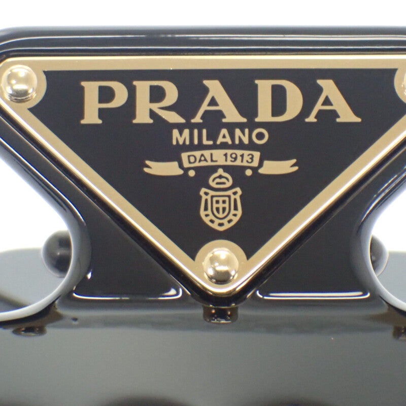 プラダ PRADA メタルクロウクリップ 1IF103_K9D_F0002 ヘアアクセサリー アルミニウム ブラック ゴールド金具 レディース【中古】【Aランク】