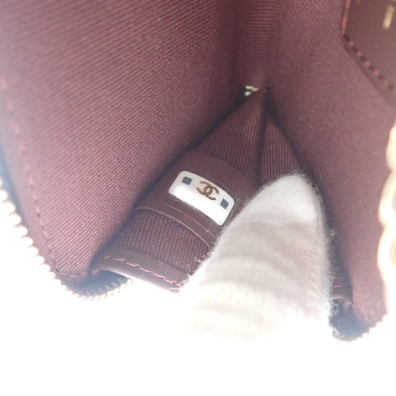 シャネル CHANEL キーリング AP0221 B10583 コインケース キャビアスキン ブラック ゴールド金具 レディース【中古】【Aランク】