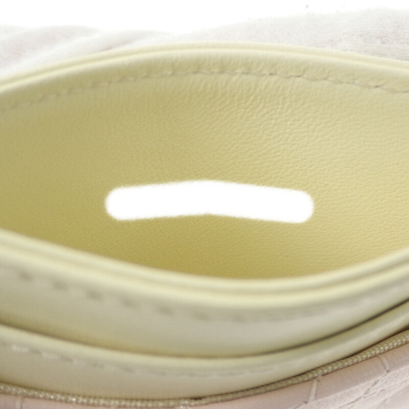 ディオール Dior Lady Dior Freesia カードホルダー S0974OBWS カードケース ラムスキン ピンク イエロー ゴールド金具 レディース【中古】【Aランク】