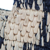 ロエベ LOEWE フォントトート ミニ ALF1V46X10 ショルダーバッグ ラフィア レザー ブラック ナチュラル レディース【中古】【ABランク】