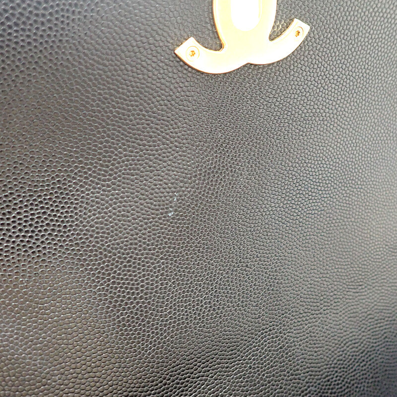 シャネル CHANEL スモールフラップバッグ AS4908 ショルダーバッグ キャビアスキン ブラック ゴールド金具 レディース【中古】【ABランク】