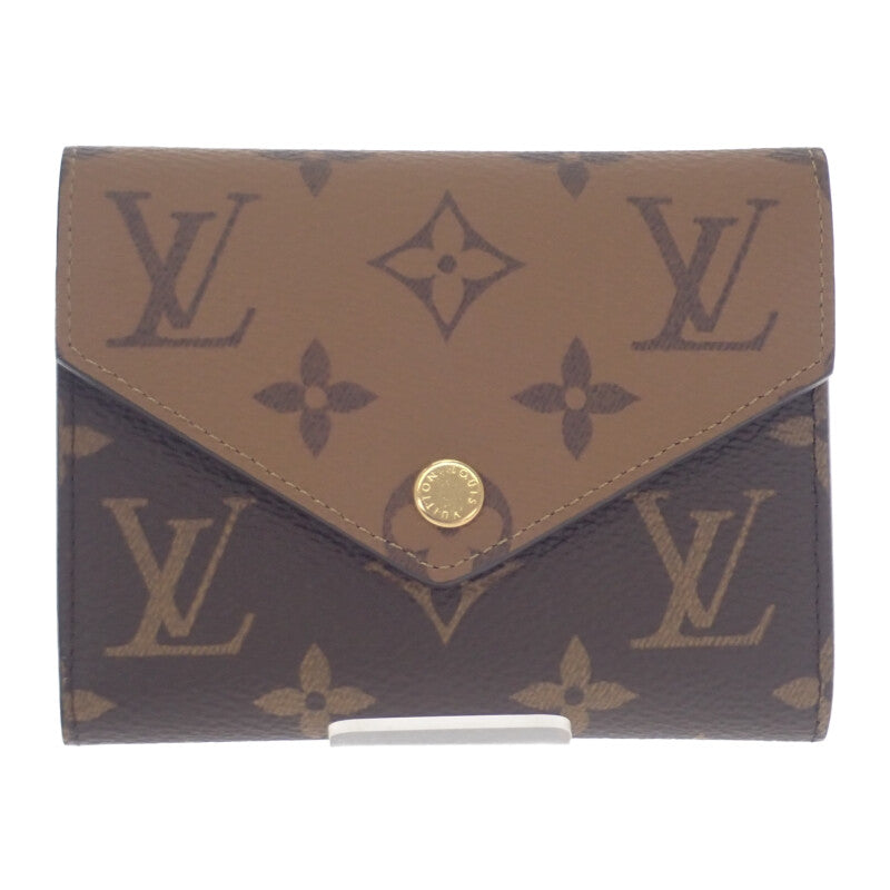 ルイヴィトン LOUIS VUITTON ポルトフォイユ ヴィクトリーヌ M81557 三つ折り財布 モノグラム リバース ブラウン レディース【中古】【Sランク】
