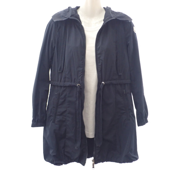 モンクレール MONCLER TOPAZE ジップアップ D10934910105_54543 モッズコート ポリエステル ネイビー レディース【中古】【ABランク】