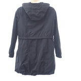 モンクレール MONCLER TOPAZE ジップアップ D10934910105_54543 モッズコート ポリエステル ネイビー レディース【中古】【ABランク】