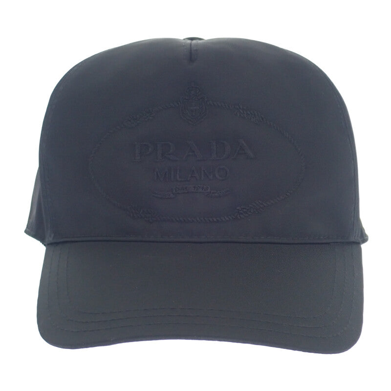 プラダ PRADA ベースボール S 2HC179_2DMI_F0002 キャップ ナイロン ブラック メンズ レディース【中古】【Aランク】