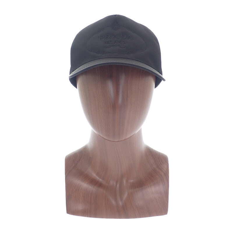 プラダ PRADA ベースボール S 2HC179_2DMI_F0002 キャップ ナイロン ブラック メンズ レディース【中古】【Aランク】