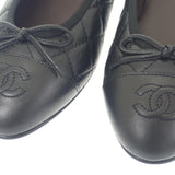 シャネル CHANEL マトラッセキルティング バレリーナ G26250-X01725-94305 バレエシューズ カーフスキン ブラック 38C レディース【中古】【SAランク】