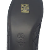 シャネル CHANEL マトラッセキルティング バレリーナ G26250-X01725-94305 バレエシューズ カーフスキン ブラック 38C レディース【中古】【SAランク】