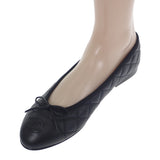 シャネル CHANEL マトラッセキルティング バレリーナ G26250-X01725-94305 バレエシューズ カーフスキン ブラック 38C レディース【中古】【SAランク】