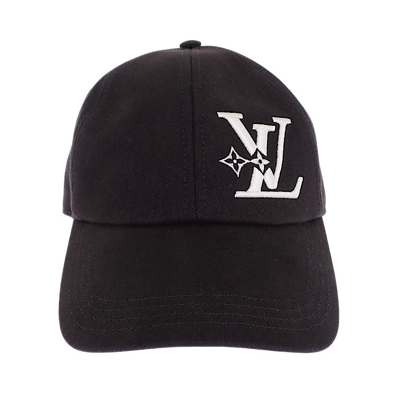 ルイヴィトン LOUIS VUITTON LV スマッシュ M7608L キャップ コットン ブラック メンズ レディース【中古】【ABランク】