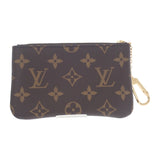ルイヴィトン LOUIS VUITTON カードキーケース ポシェット クレ M13559 モノグラム カードケース キャンバス ブラウン レディース メンズ【中古】【Sランク】