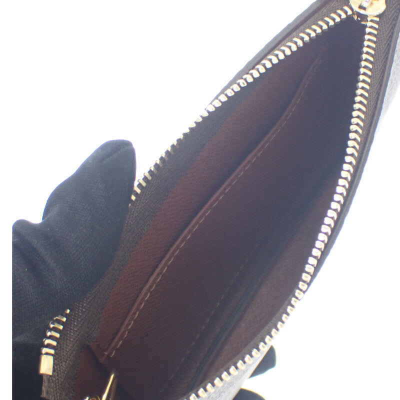 ルイヴィトン LOUIS VUITTON カードキーケース ポシェット クレ M13559 モノグラム カードケース キャンバス ブラウン レディース メンズ【中古】【Sランク】