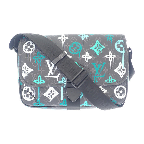 ルイヴィトン LOUIS VUITTON アーチー・メッセンジャー M21394 ショルダーバッグ モノグラムエクリプスキャンバス ブラック メンズ【中古】【Aランク】