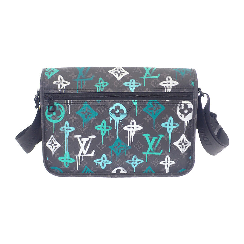 ルイヴィトン LOUIS VUITTON アーチー・メッセンジャー M21394 ショルダーバッグ モノグラムエクリプスキャンバス ブラック メンズ【中古】【Aランク】