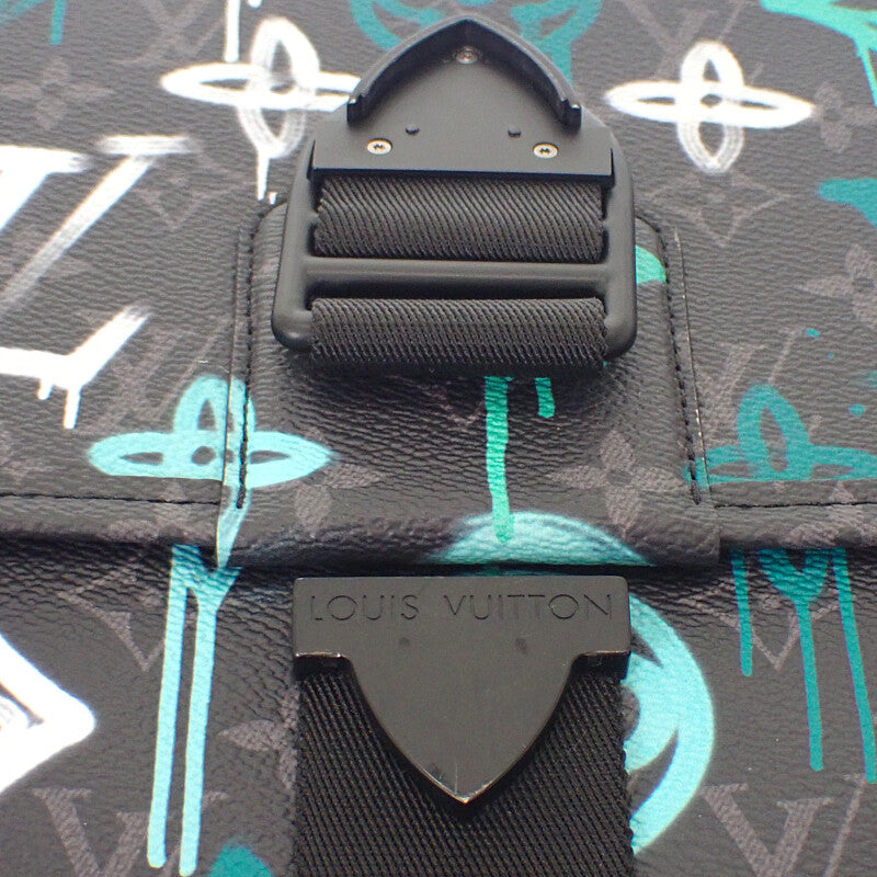 ルイヴィトン LOUIS VUITTON アーチー・メッセンジャー M21394 ショルダーバッグ モノグラムエクリプスキャンバス ブラック メンズ【中古】【Aランク】