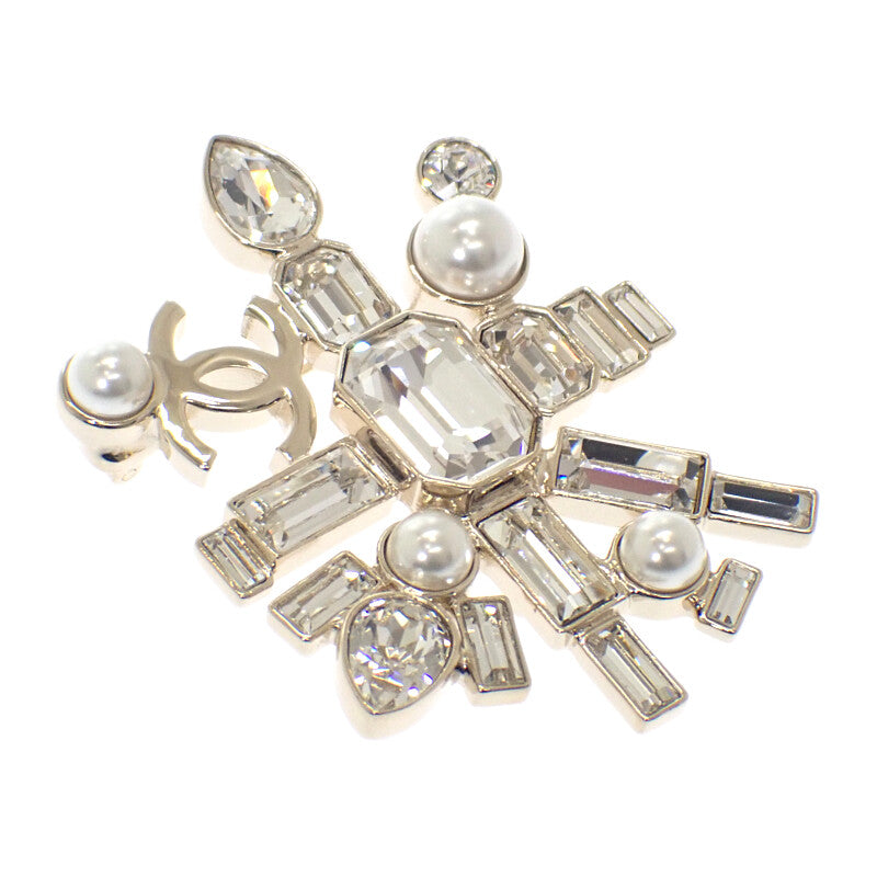 シャネル CHANEL クリスタルパール G22C ブローチ メタル ゴールド レディース【中古】【Aランク】