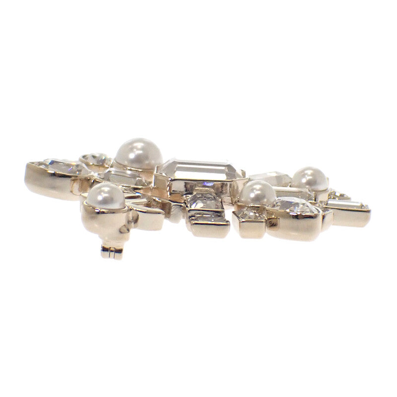 シャネル CHANEL クリスタルパール G22C ブローチ メタル ゴールド レディース【中古】【Aランク】