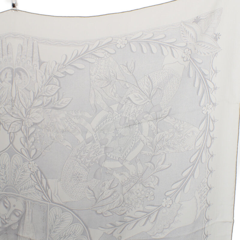 Hermes HERMES Carre 90 Les chants du Henne (Songs of Henna) Scarf Silk