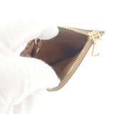 ミュウミュウ MIUMIU ロゴ レザー コインケース 5MC0932C3Y カードケース カーフ コニャック ブラウン系 ゴールド金具 レディース【中古】【ABランク】